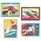 S&S Worldwide Adhesive Sand Art Boards for Creating Sand Pictures, Great for Kids and Adults, 3 Each of 4 Transportation Designs, 5" x 7" Pack of 12